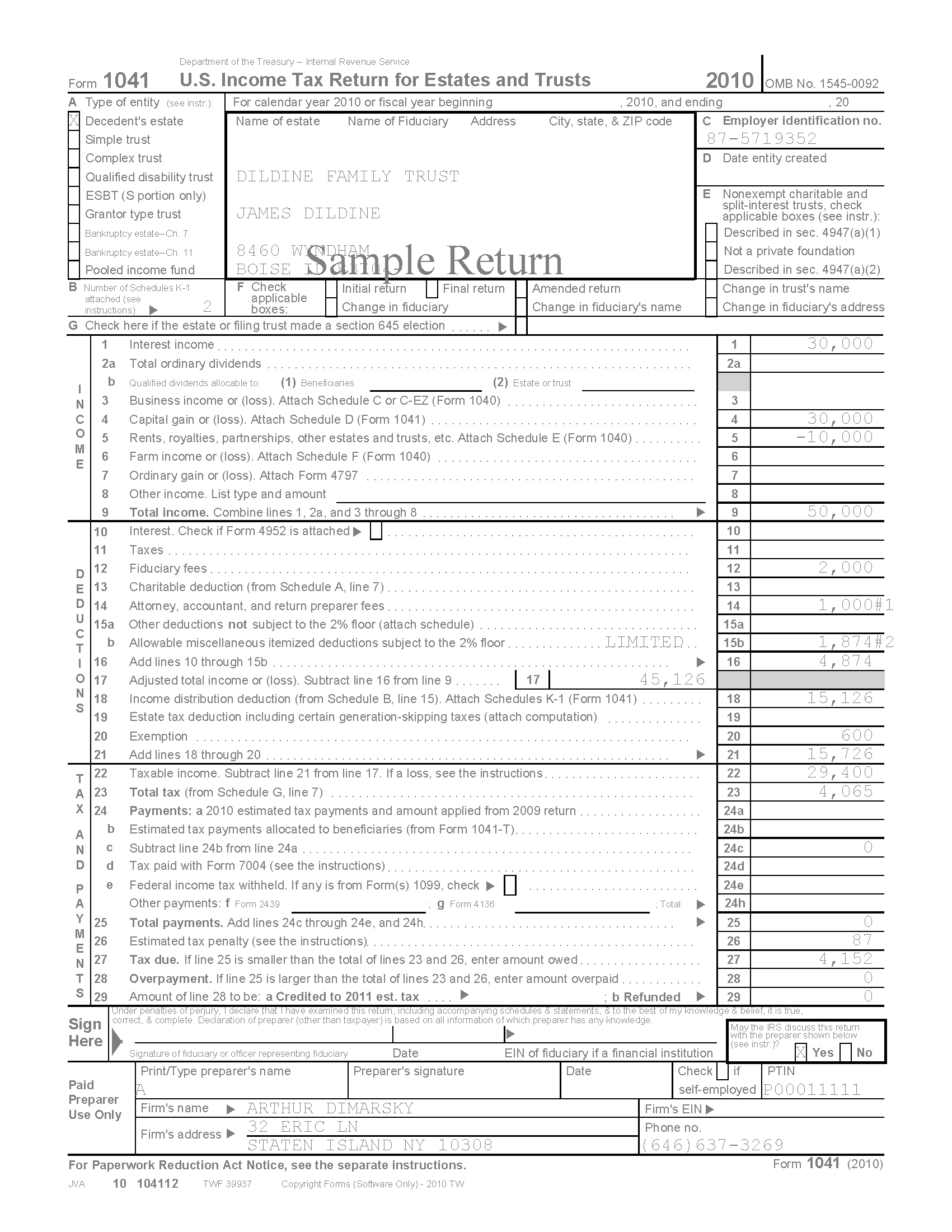 Services For CPA Tax Preparers Returns