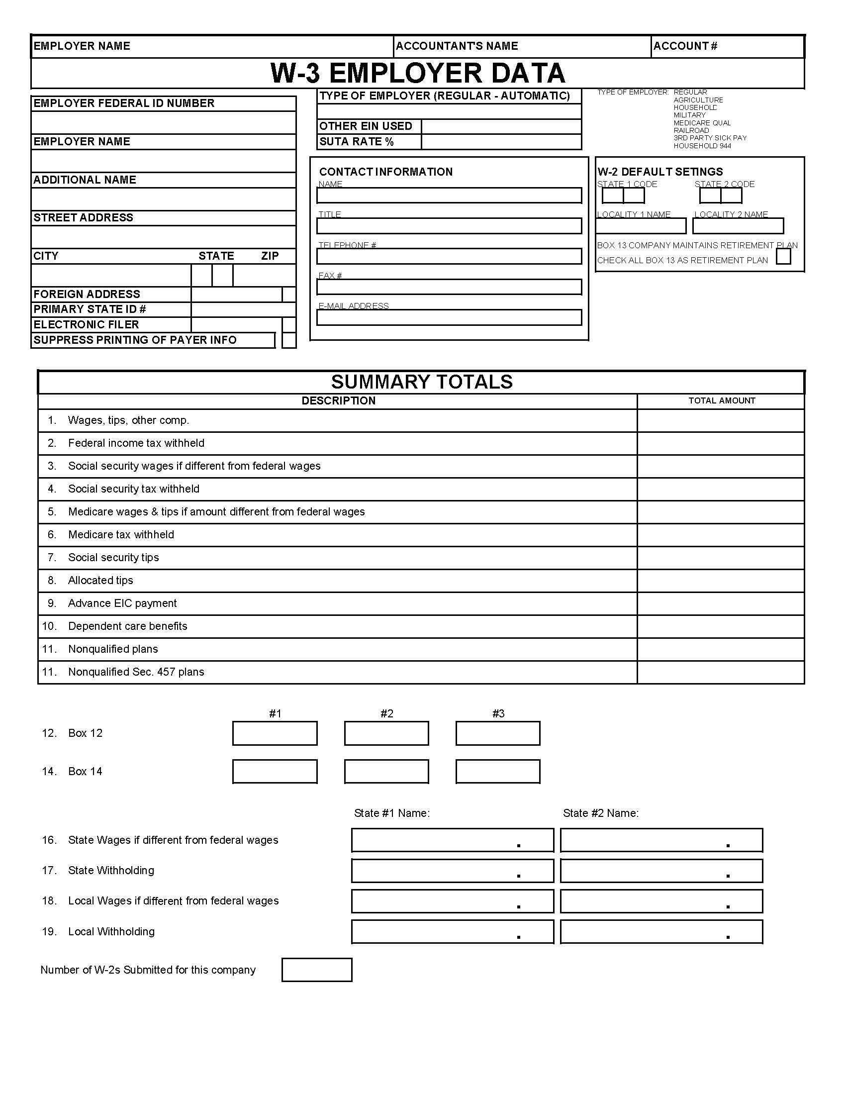 Services For CPA Tax Preparers W 2 1099 PRINTING